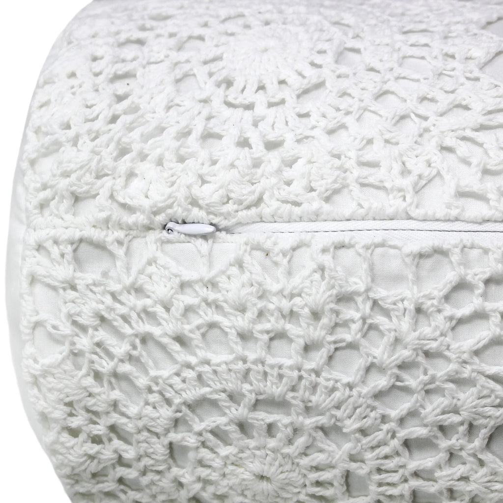 Hand Made Crochet Cotton Neckroll Pillow Mélange Home