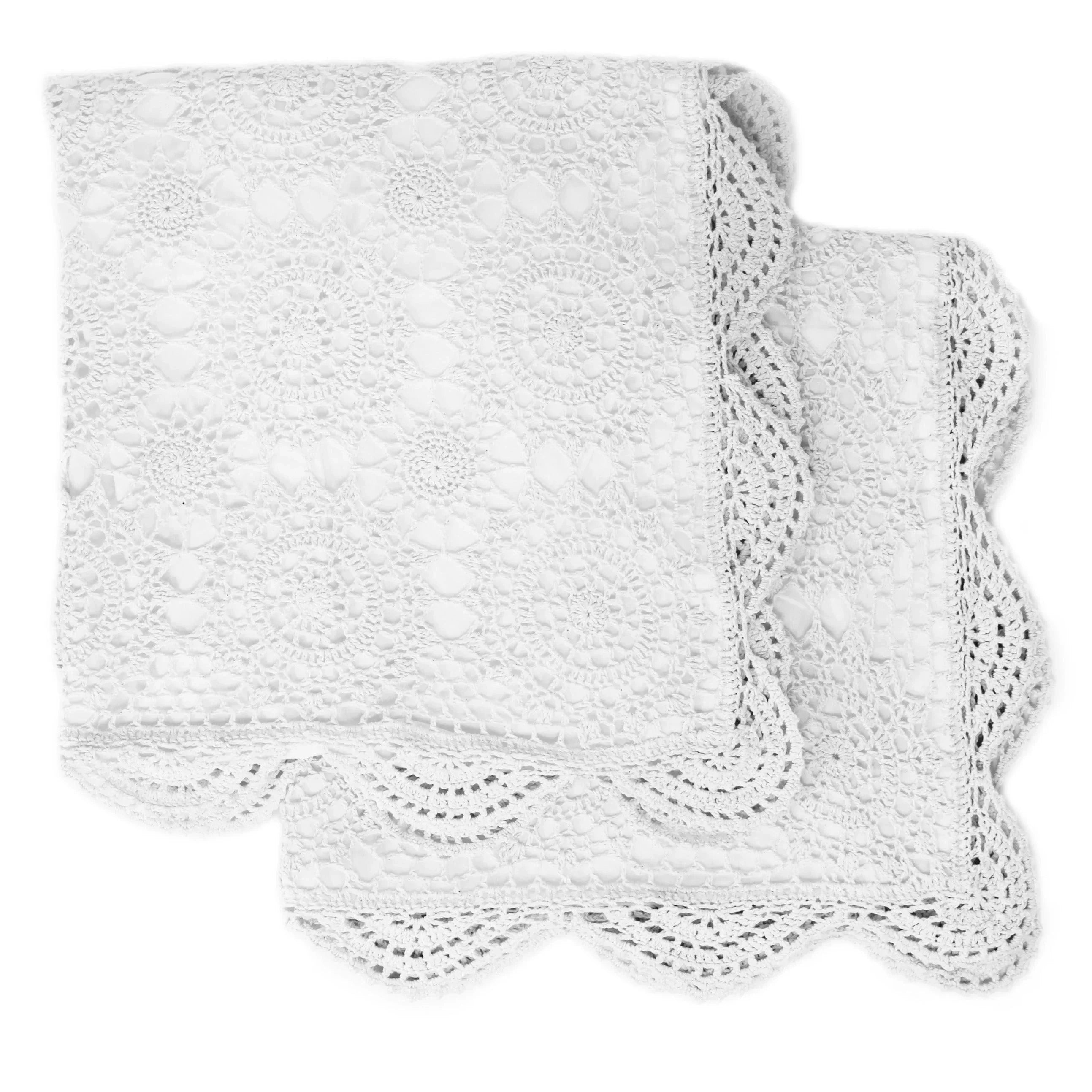 Hand Made Crochet Cotton Pillow Sham Pairs Mélange Home