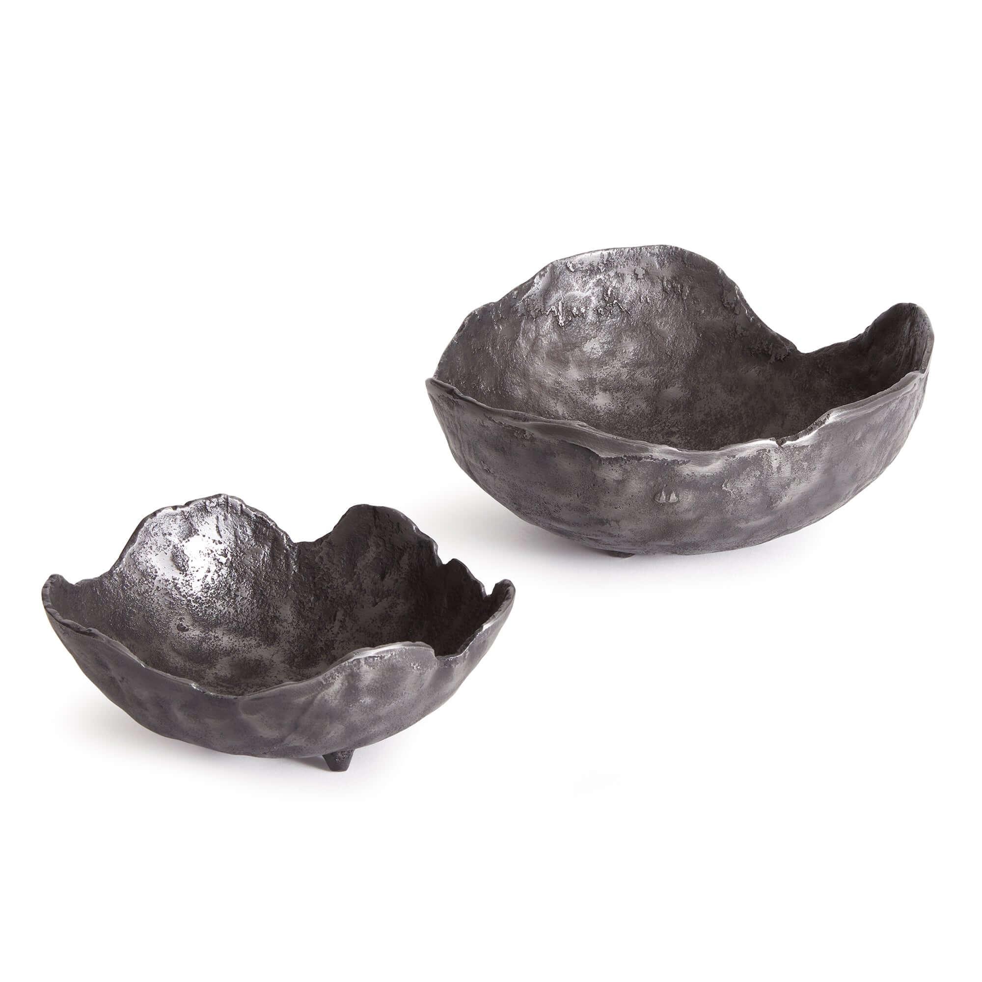 Hand-Sculpted Bronze Decorative Bowls (Set of 2) Vintage Shopper