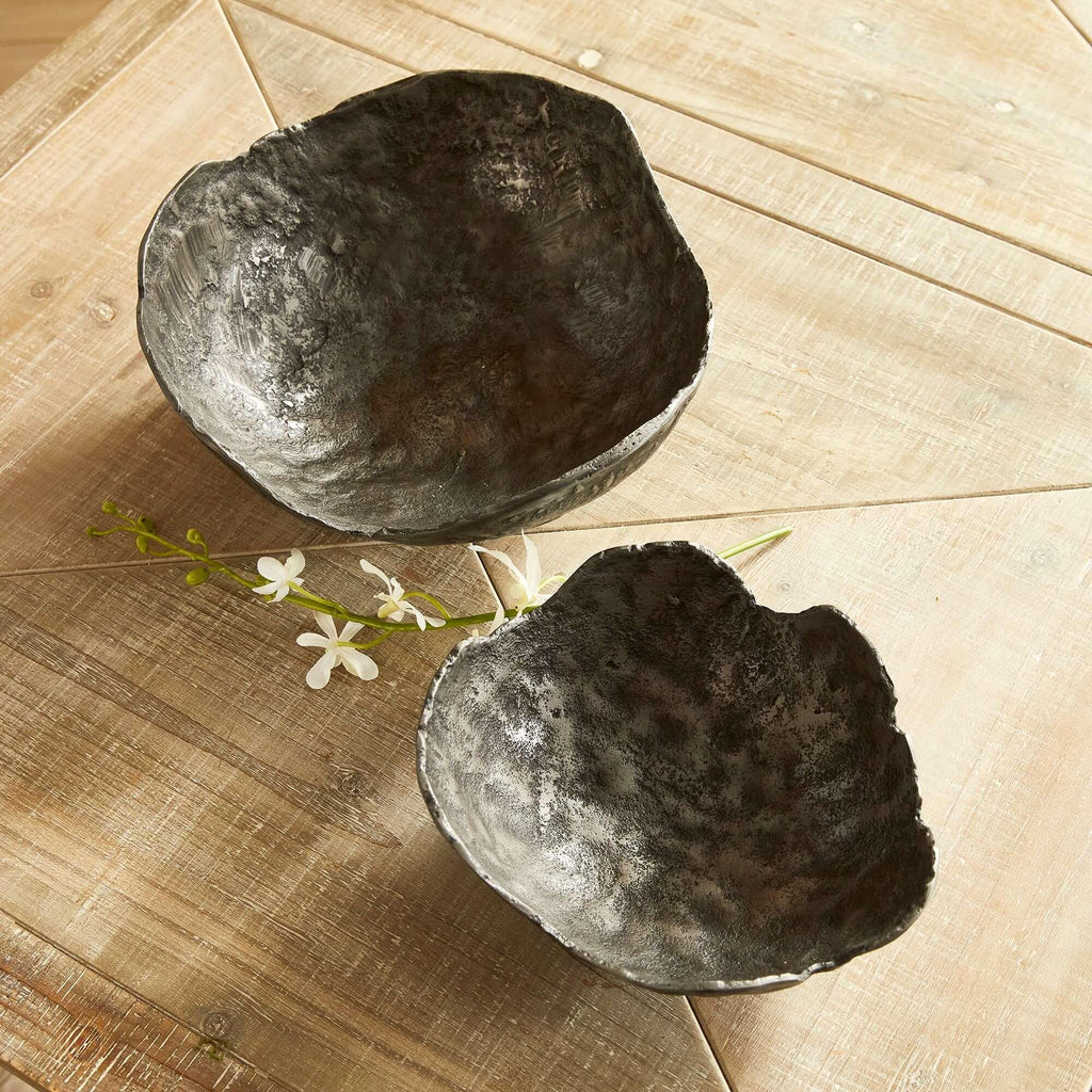 Hand-Sculpted Bronze Decorative Bowls (Set of 2) Vintage Shopper