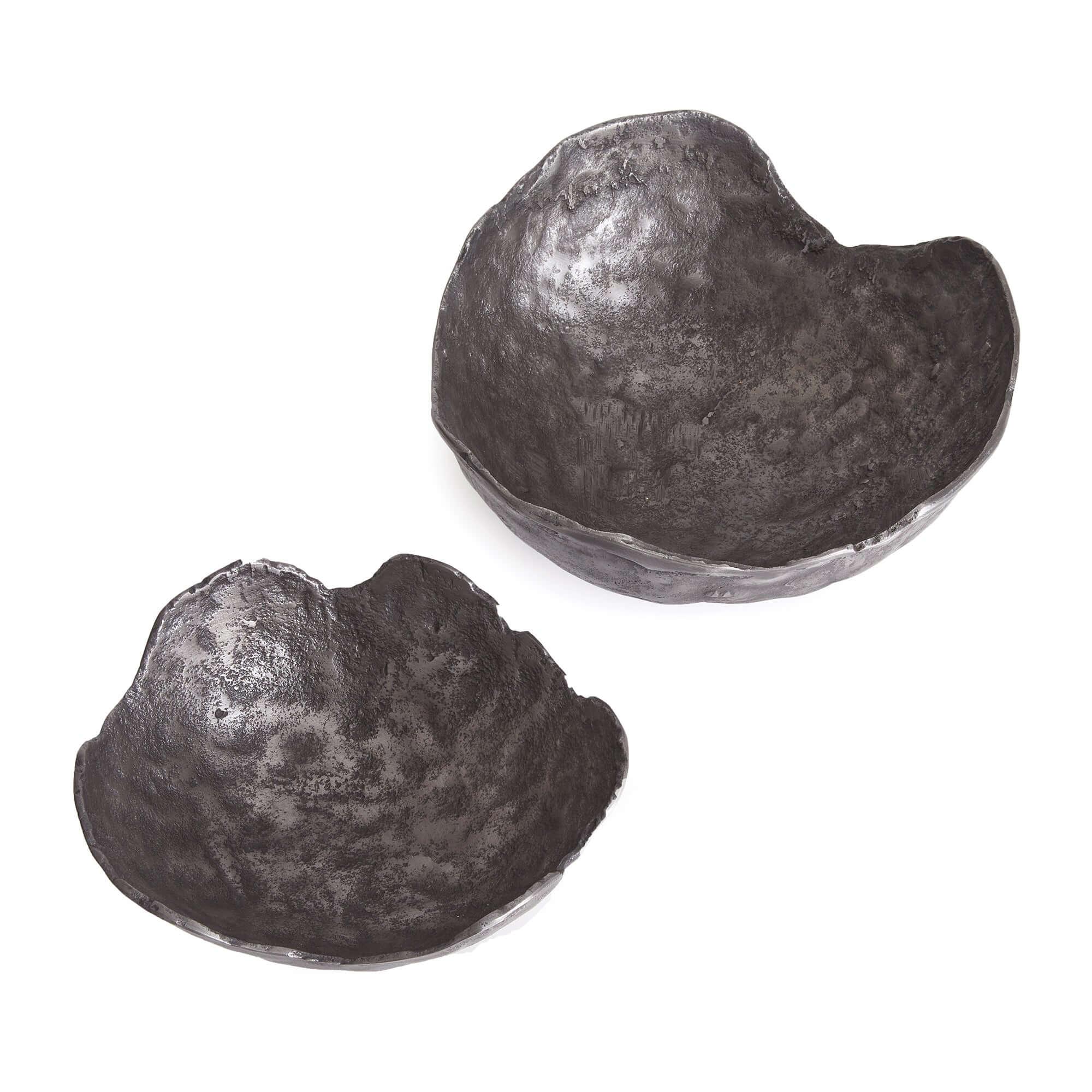Hand-Sculpted Bronze Decorative Bowls (Set of 2) Vintage Shopper