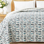 Hand Stitched Block Print Kantha Coverlets Mélange Home