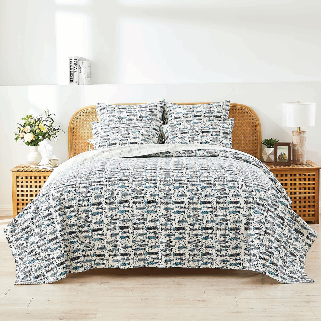 Hand Stitched Block Print Kantha Coverlets Mélange Home