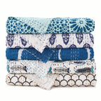 Hand Stitched Block Print Kantha Coverlets Mélange Home