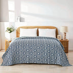 Hand Stitched Block Print Kantha Coverlets Mélange Home