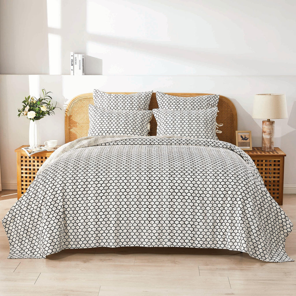 Hand Stitched Block Print Kantha Coverlets Mélange Home
