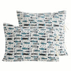 Hand Stitched Block Print Kantha Pillow Sham Pairs Mélange Home