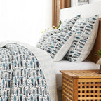 Hand Stitched Block Print Kantha Pillow Sham Pairs Mélange Home