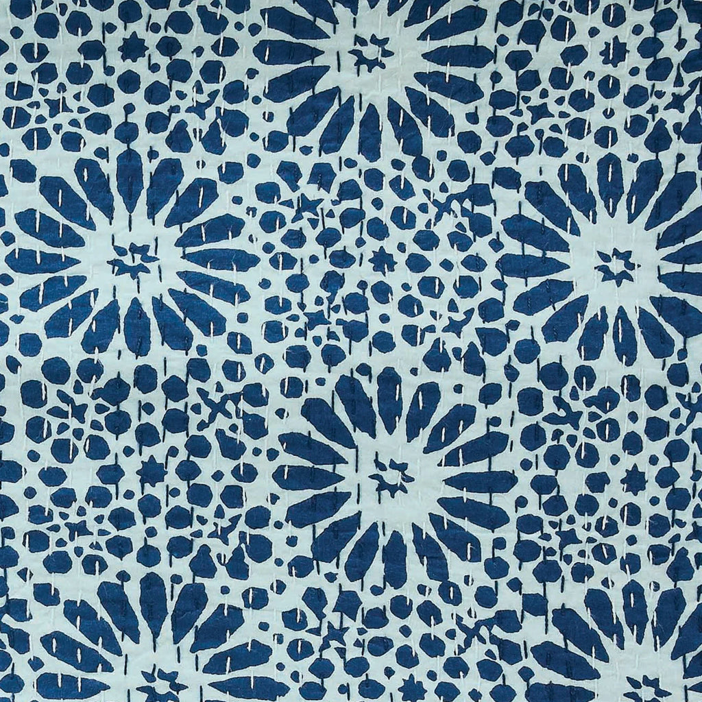 Hand Stitched Block Print Kantha Pillow Sham Pairs Mélange Home