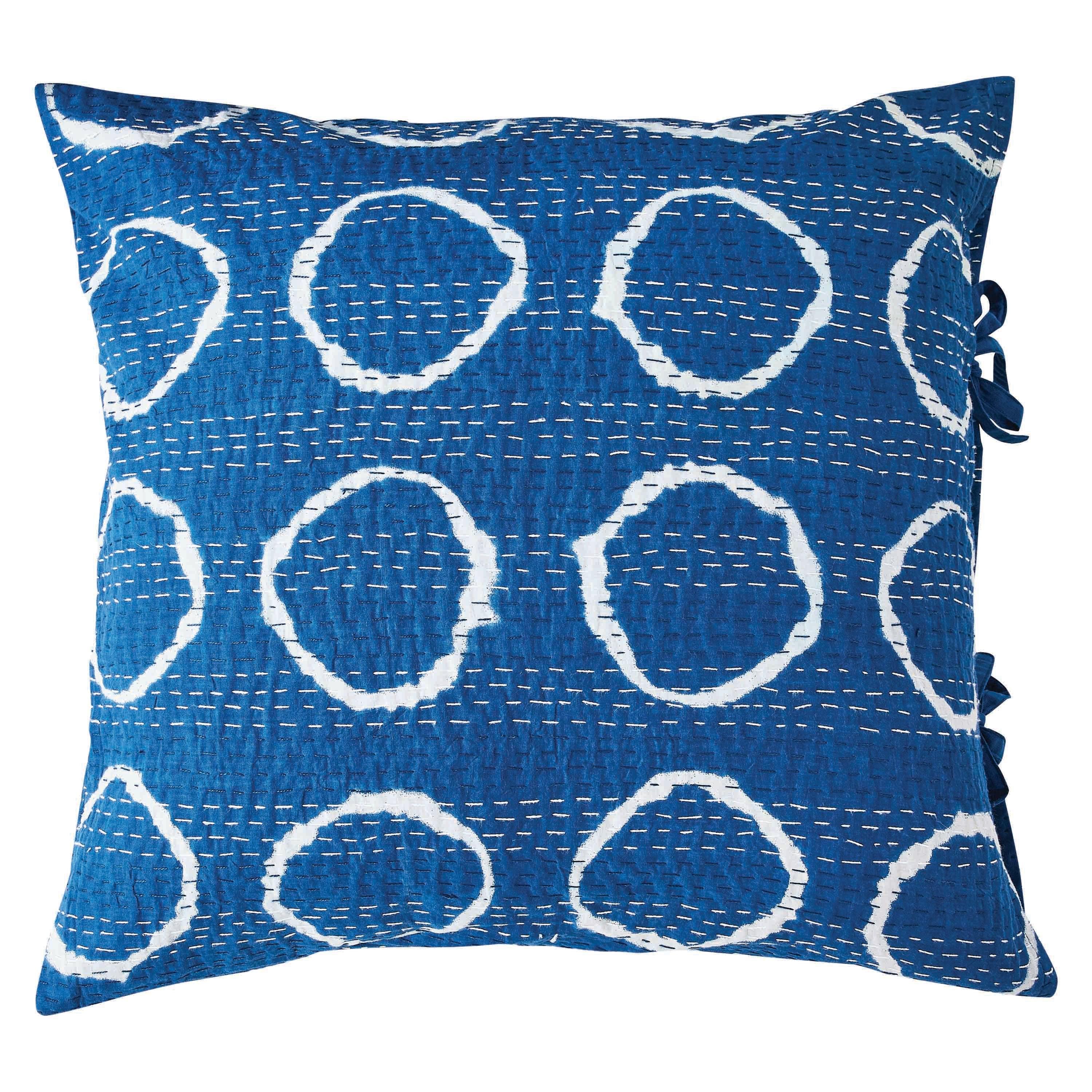 Hand Stitched Block Print Kantha Pillow Sham Pairs Mélange Home