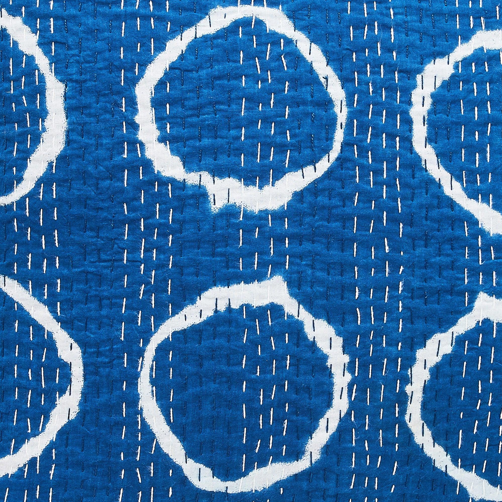 Hand Stitched Block Print Kantha Pillow Sham Pairs Mélange Home