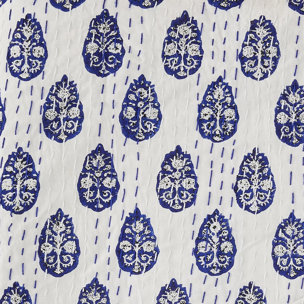Hand Stitched Block Print Kantha Throws Mélange Home