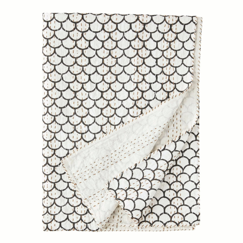 Hand Stitched Block Print Kantha Throws Mélange Home