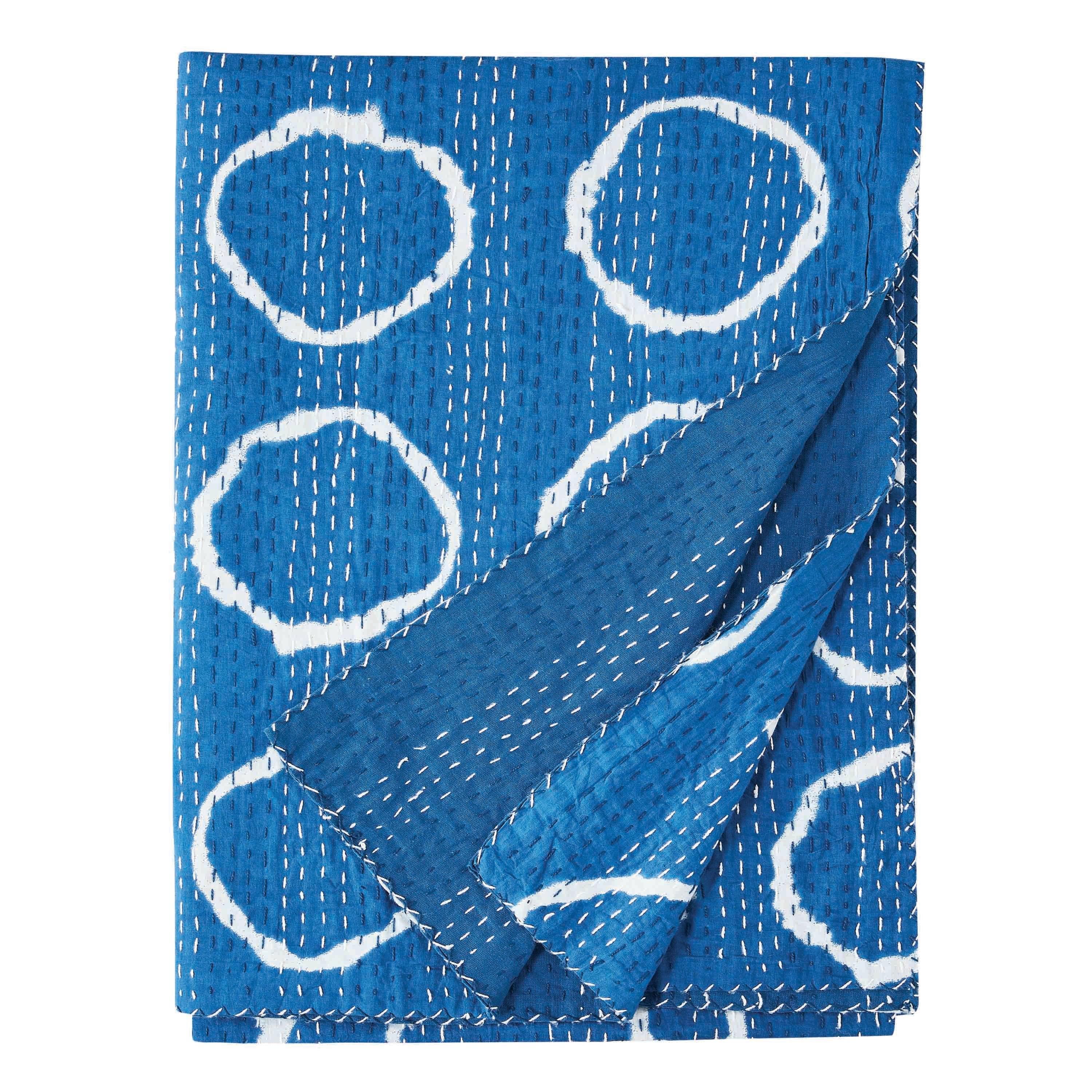 Hand Stitched Block Print Kantha Throws Mélange Home