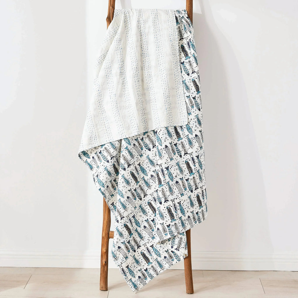 Hand Stitched Block Print Kantha Throws Mélange Home