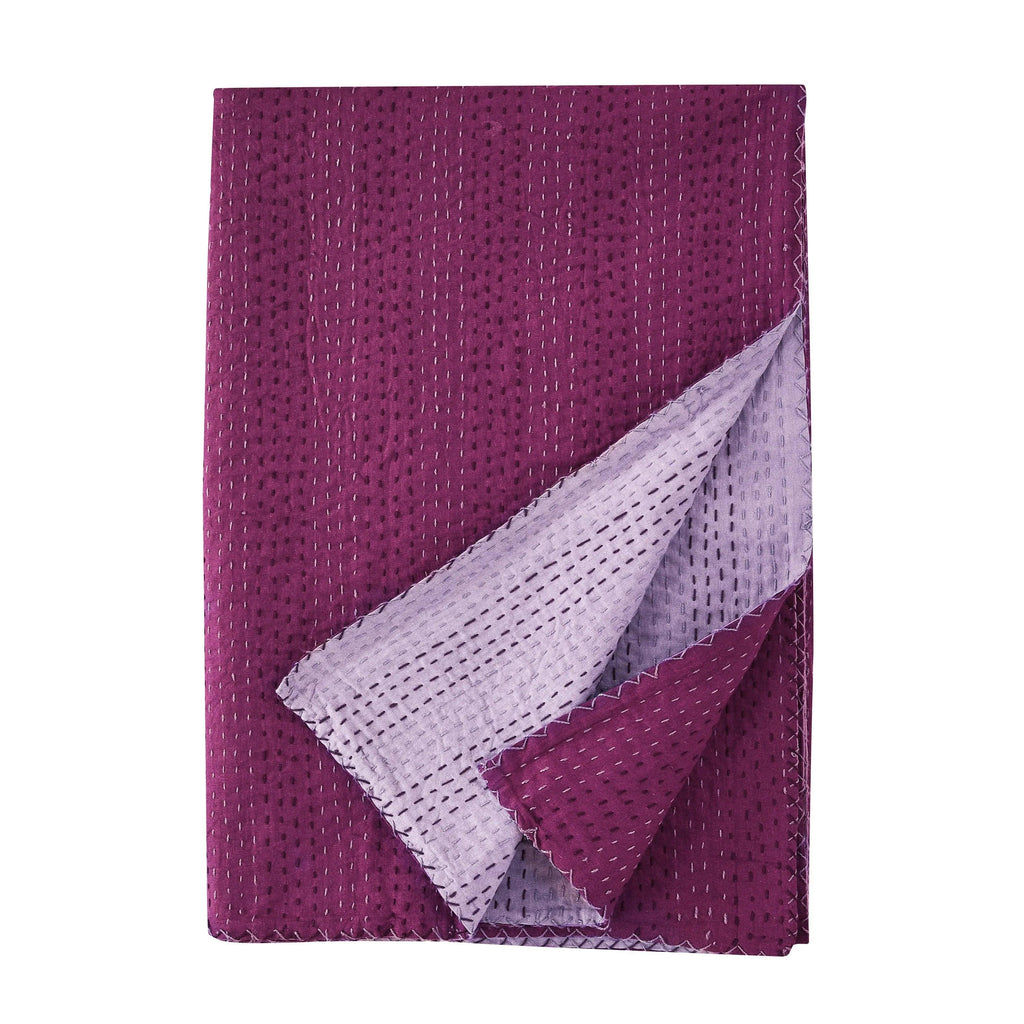 Hand Stitched Reversible Kantha Coverlets Mélange Home