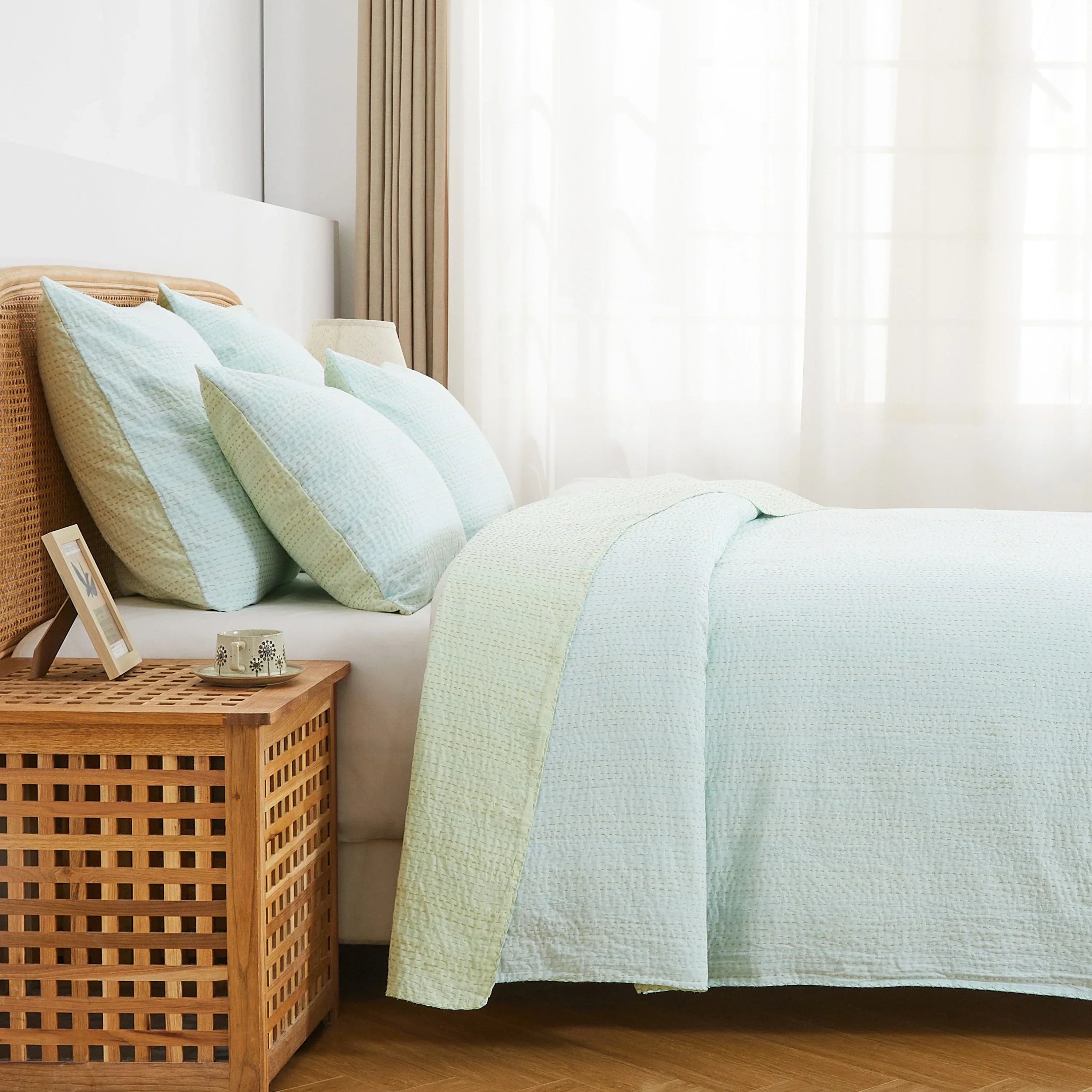 Hand Stitched Reversible Kantha Coverlets Mélange Home