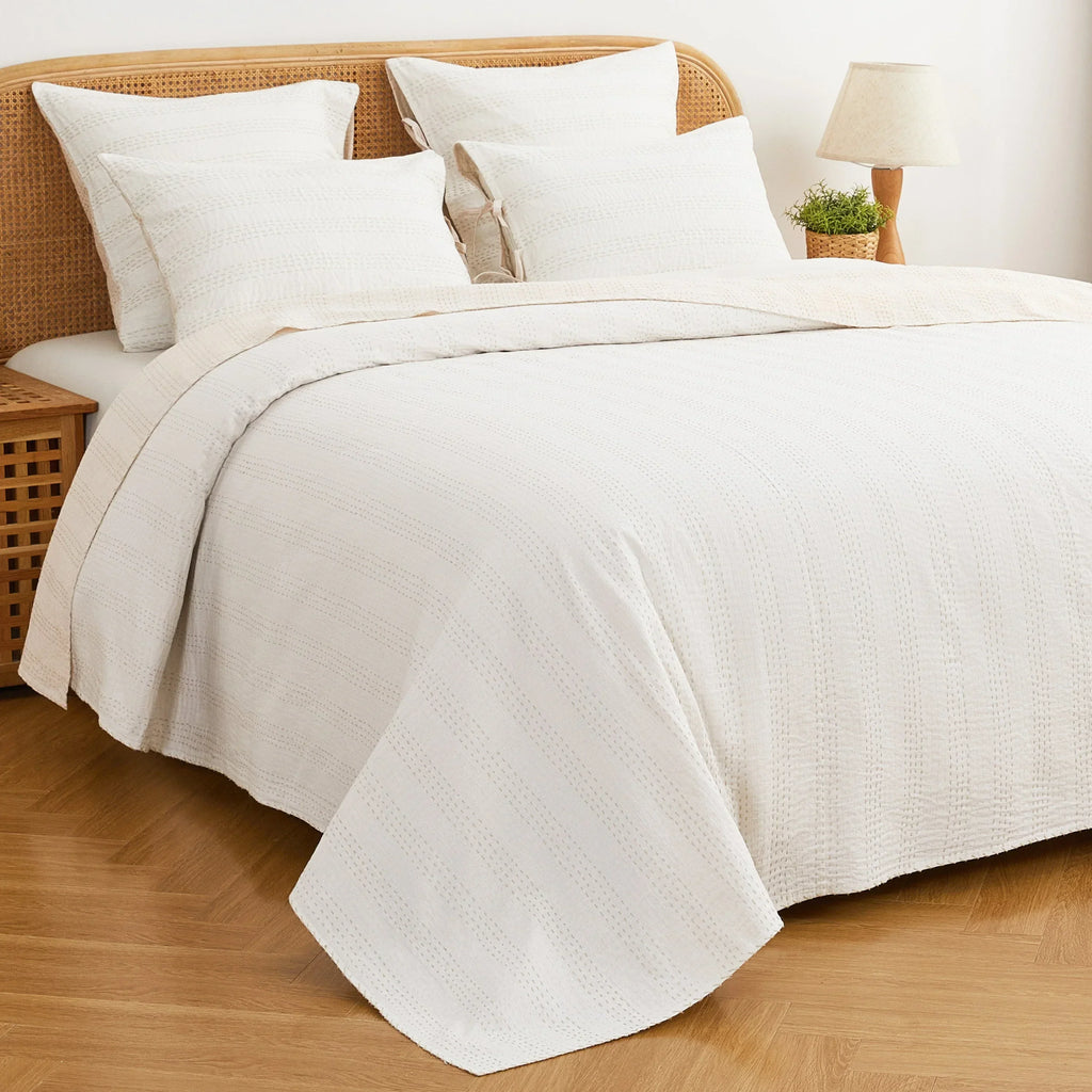 Hand Stitched Reversible Kantha Coverlets Mélange Home
