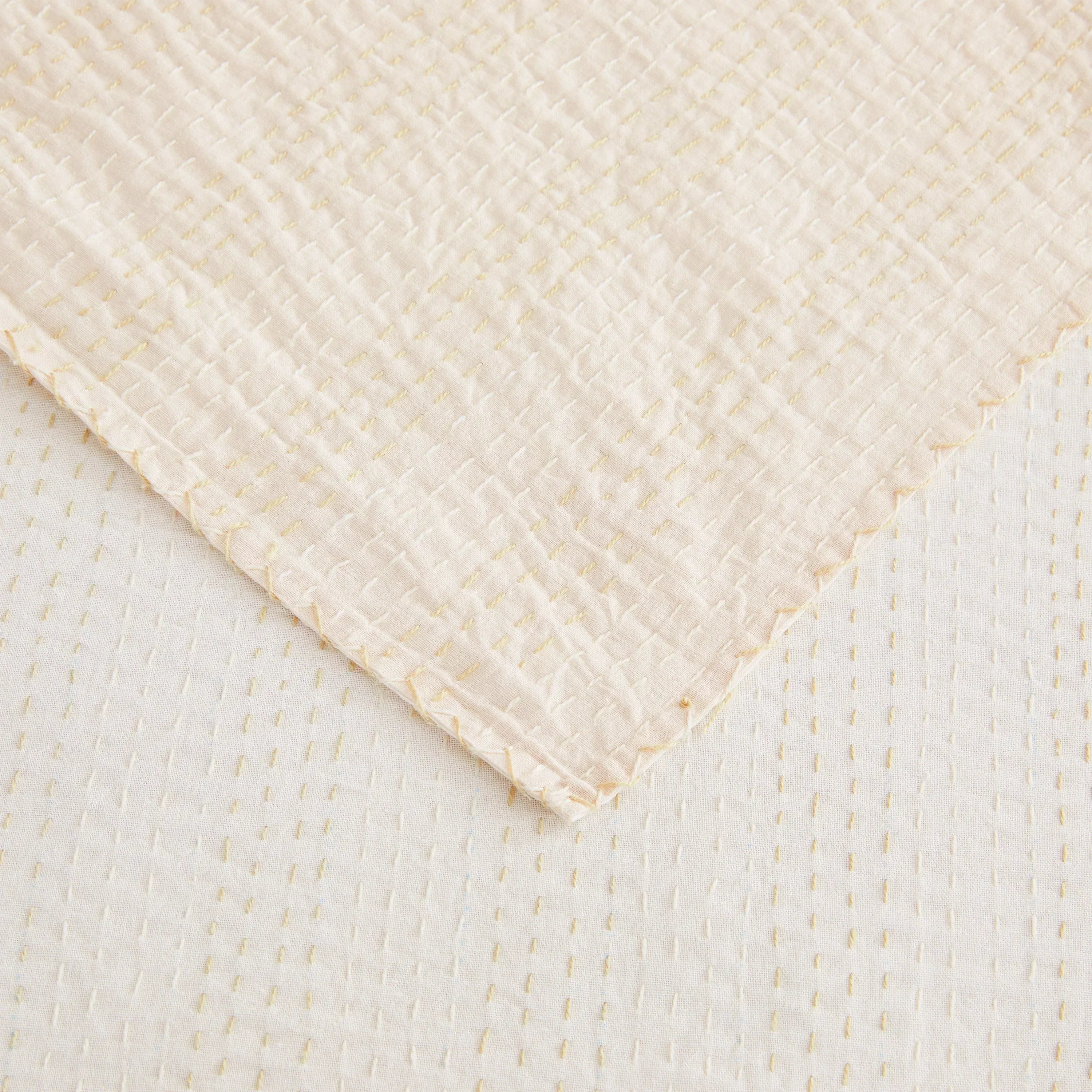 Hand Stitched Reversible Kantha Coverlets Mélange Home