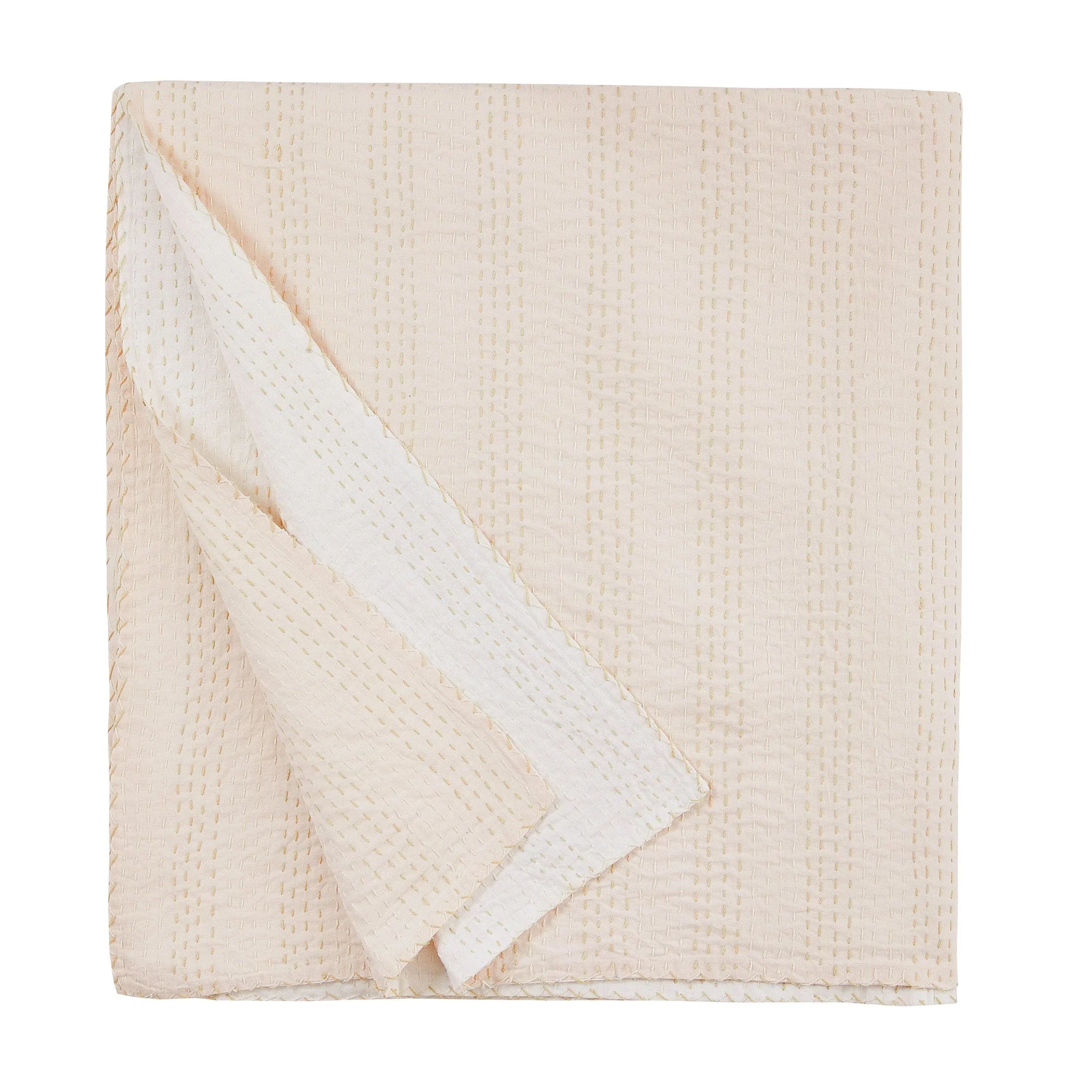 Hand Stitched Reversible Kantha Coverlets Mélange Home