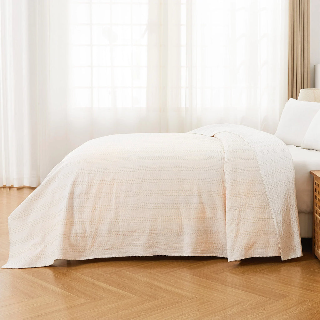 Hand Stitched Reversible Kantha Coverlets Mélange Home