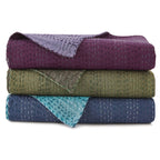 Hand Stitched Reversible Kantha Coverlets Mélange Home