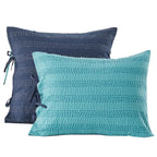 Hand Stitched Reversible Kantha Pillow Sham Pairs Mélange Home