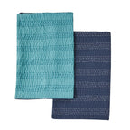 Hand Stitched Reversible Kantha Pillow Sham Pairs Mélange Home