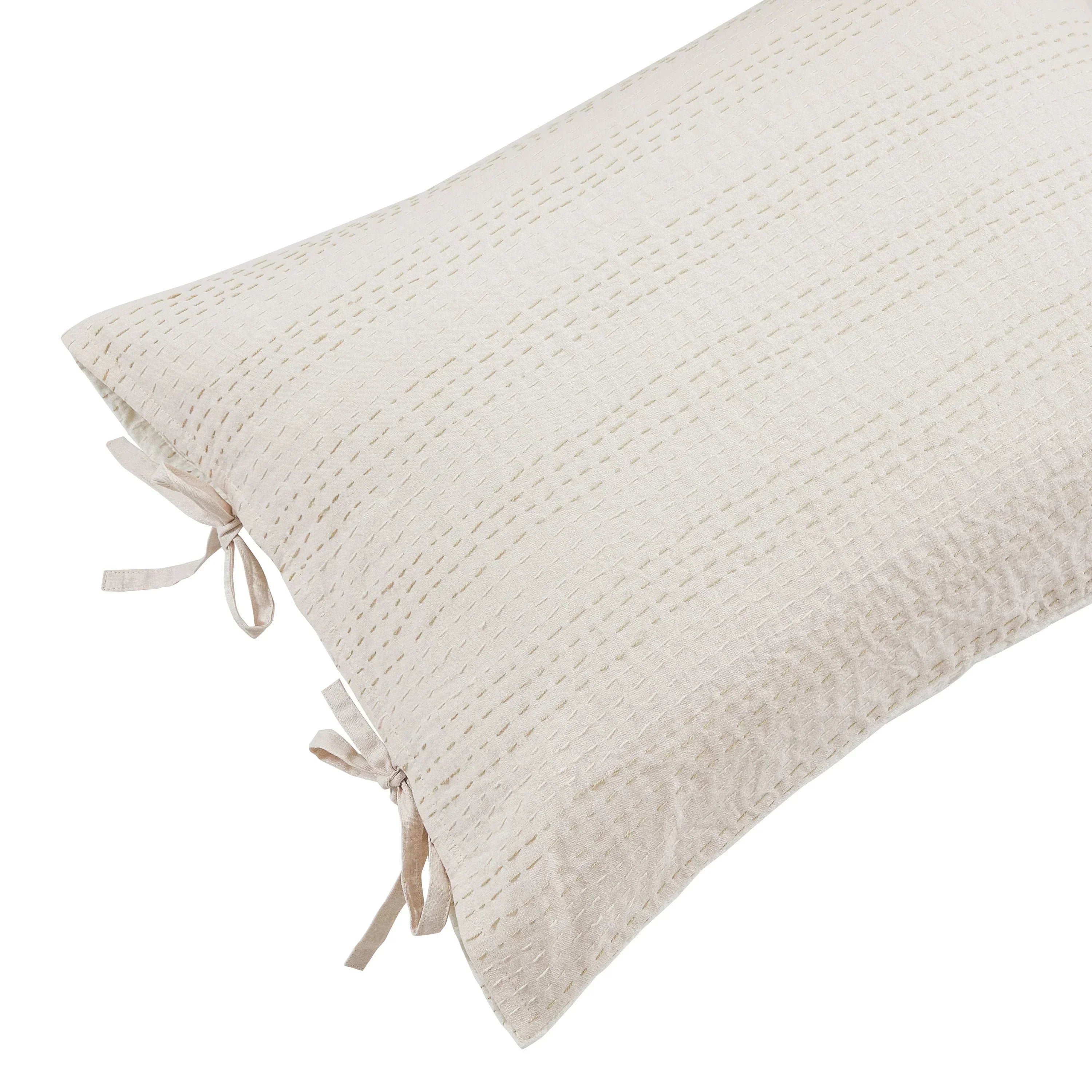 Hand Stitched Reversible Kantha Pillow Sham Pairs Mélange Home