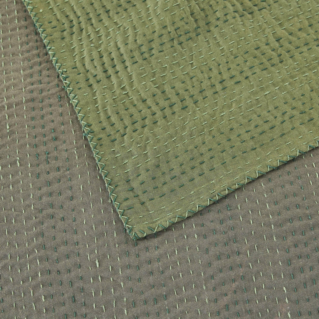 Hand Stitched Reversible Kantha Throws Mélange Home