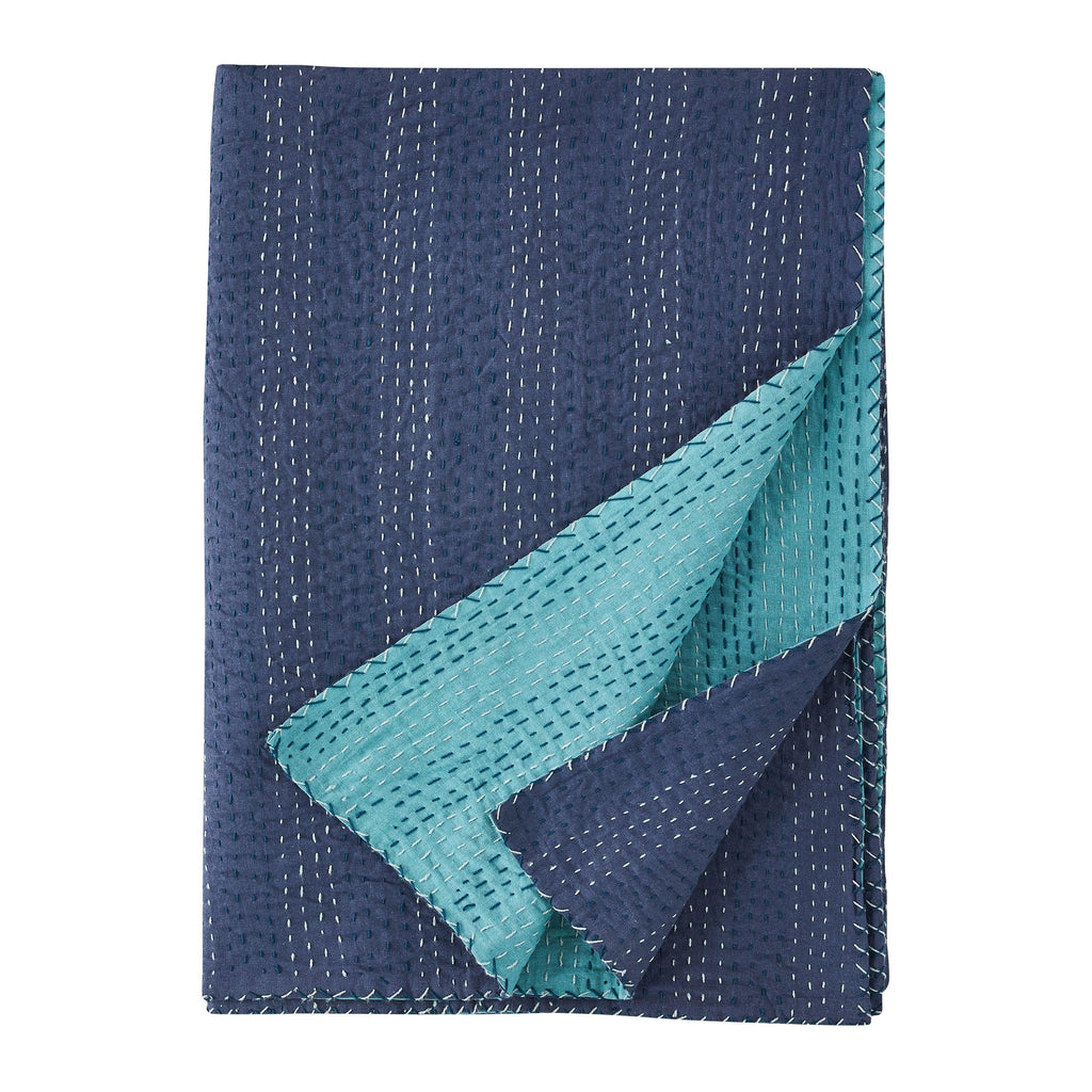 Hand Stitched Reversible Kantha Throws Mélange Home