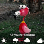 Red Metal Flamingo Sculpture - Handcrafted Love & Freedom Symbol, Durable Indoor/Outdoor Garden & Home Decor, No Electricity Needed, Multiple Poses Available, Vibrant Artistic Sculpture | Expressive Design, Flamingo Decor House Of Avana