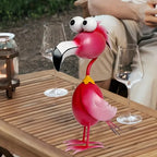 Red Metal Flamingo Sculpture - Handcrafted Love & Freedom Symbol, Durable Indoor/Outdoor Garden & Home Decor, No Electricity Needed, Multiple Poses Available, Vibrant Artistic Sculpture | Expressive Design, Flamingo Decor House Of Avana