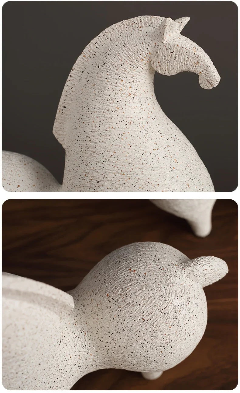 Handcrafted Resin Horse Sculpture, Abstract Art Ornament, Decorative accessory, Home Decor Accent for Living Room, Entryway, Study, Party Gift, No Electricity Needed House Of Avana