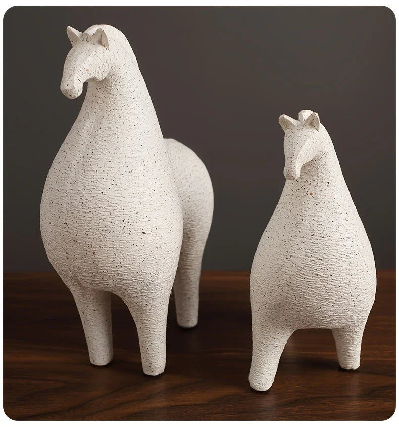 Handcrafted Resin Horse Sculpture, Abstract Art Ornament, Decorative accessory, Home Decor Accent for Living Room, Entryway, Study, Party Gift, No Electricity Needed House Of Avana