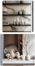 Handcrafted Resin Horse Sculpture, Abstract Art Ornament, Decorative accessory, Home Decor Accent for Living Room, Entryway, Study, Party Gift, No Electricity Needed House Of Avana