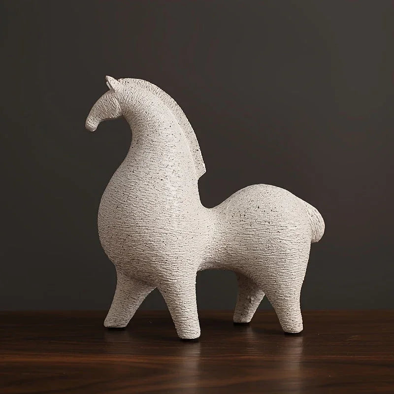 Handcrafted Resin Horse Sculpture, Abstract Art Ornament, Decorative accessory, Home Decor Accent for Living Room, Entryway, Study, Party Gift, No Electricity Needed House Of Avana