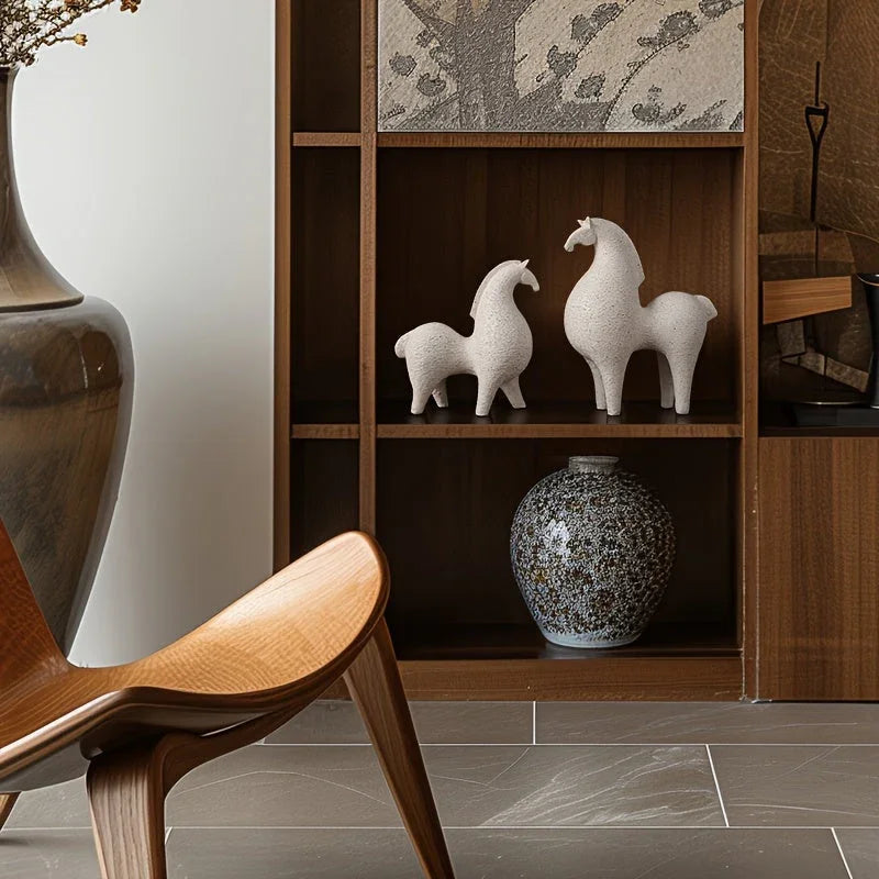 Handcrafted Resin Horse Sculpture, Abstract Art Ornament, Decorative accessory, Home Decor Accent for Living Room, Entryway, Study, Party Gift, No Electricity Needed House Of Avana