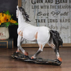 Bronze handcrafted running horse statue, metallic finish - House of Avana