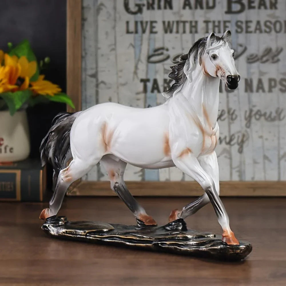Handcrafted Running Horse Statue - House Of Avana