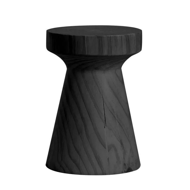 Creative Solid Wood Stool Log Pouf Sitting Stool Household Side Table Stump Hotel Decoration Coffee... - House Of Avana