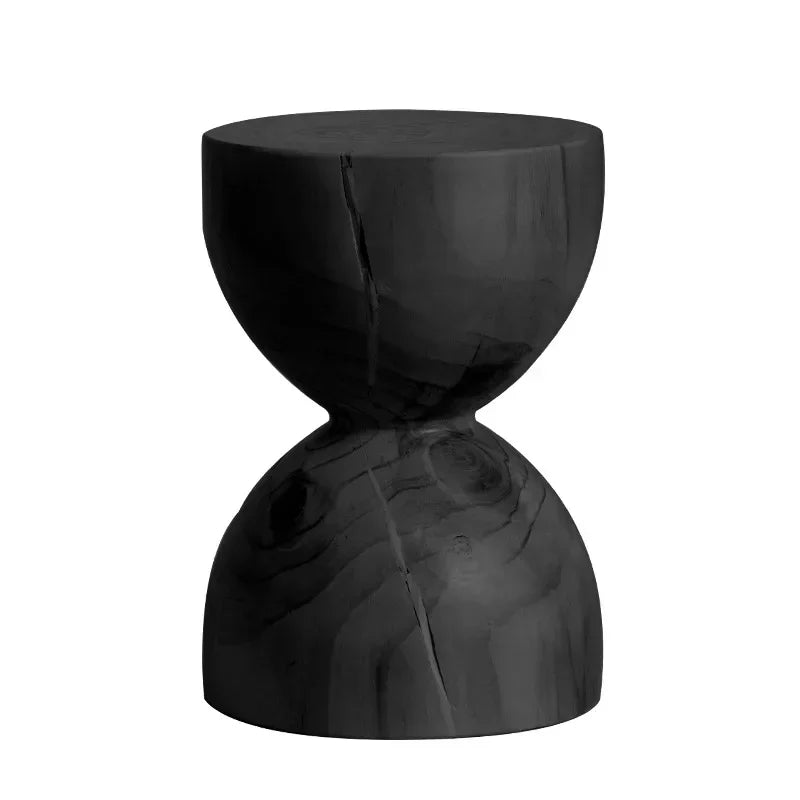 Creative Solid Wood Stool Log Pouf Sitting Stool Household Side Table Stump Hotel Decoration Coffee... - House Of Avana