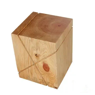 Creative Solid Wood Stool Log Pouf Sitting Stool Household Side Table Stump Hotel Decoration Coffee... - House Of Avana