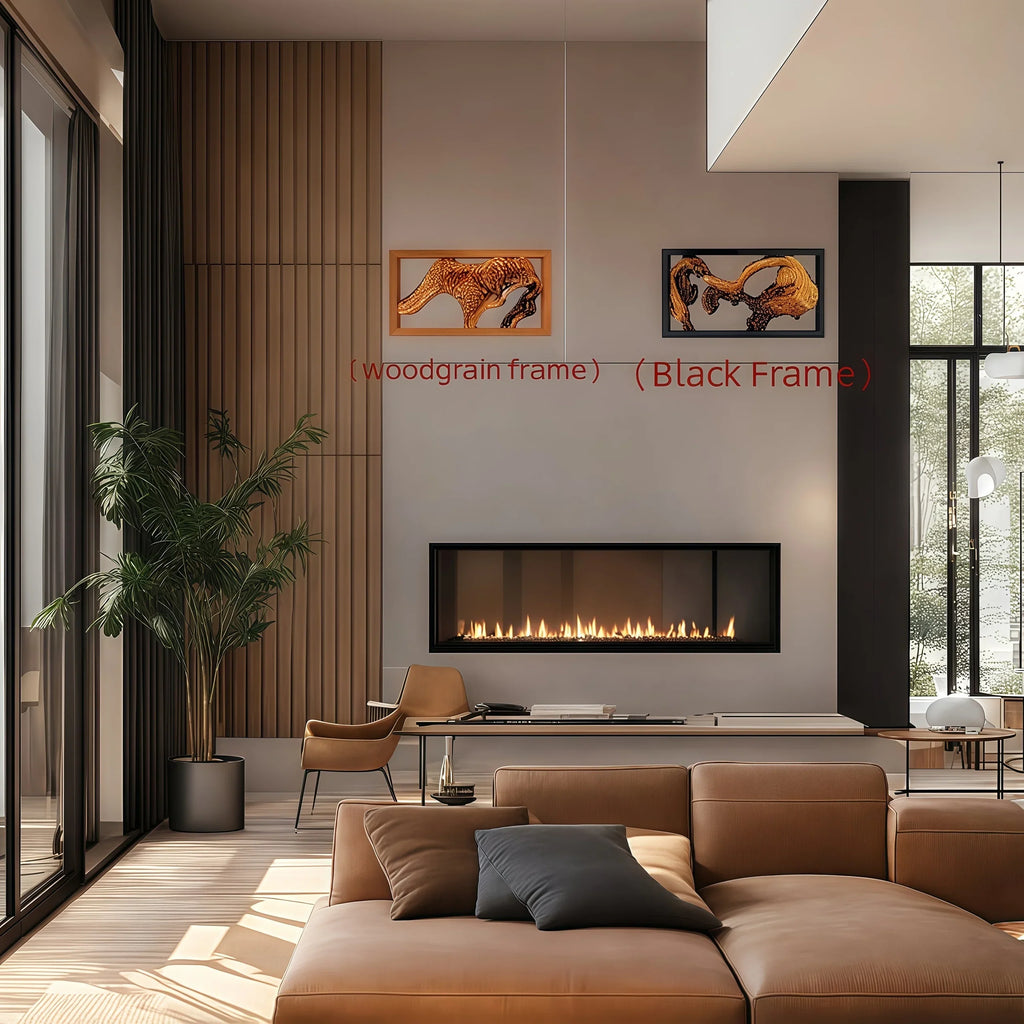 Handcrafted wood wall art, natural wood finish, unique irregular shape - House of Avana