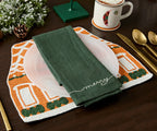 Handicraft Gingerbread House Beaded Placemat, Christmas decoration gift for her – Christmas Handmade Beaded Placemats for Dining Payton James