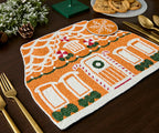 Handicraft Gingerbread House Beaded Placemat, Christmas decoration gift for her – Christmas Handmade Beaded Placemats for Dining Payton James