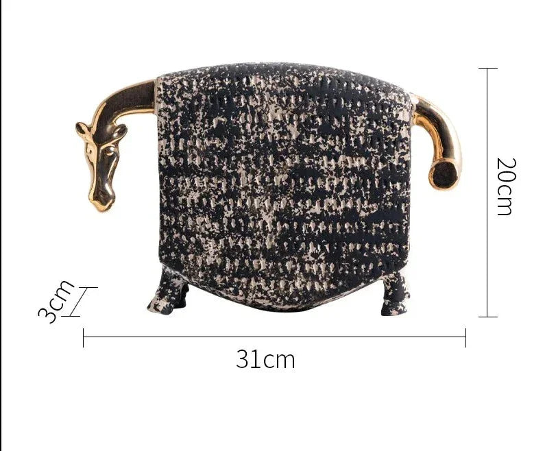 Armor Animal Handicraft Horse Figurine for Home Interior Decoration - House of Avana