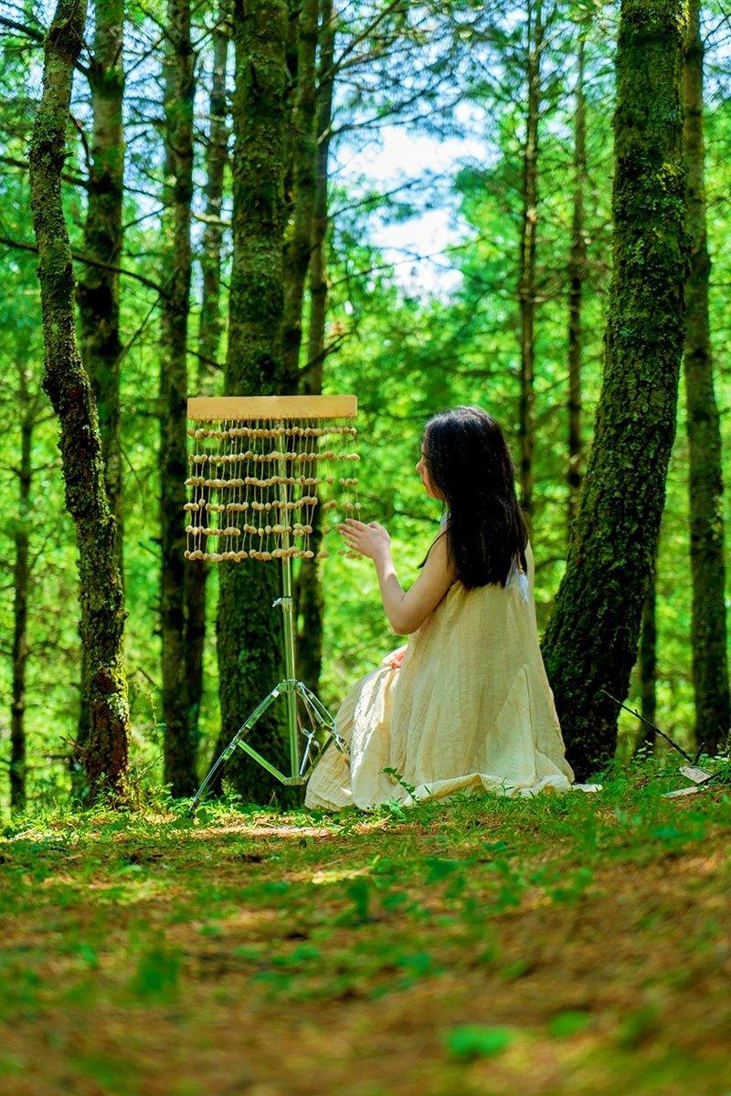 Chacha Oleander Seed Bar Chime | Handmade Rainforest Wind Instrument
