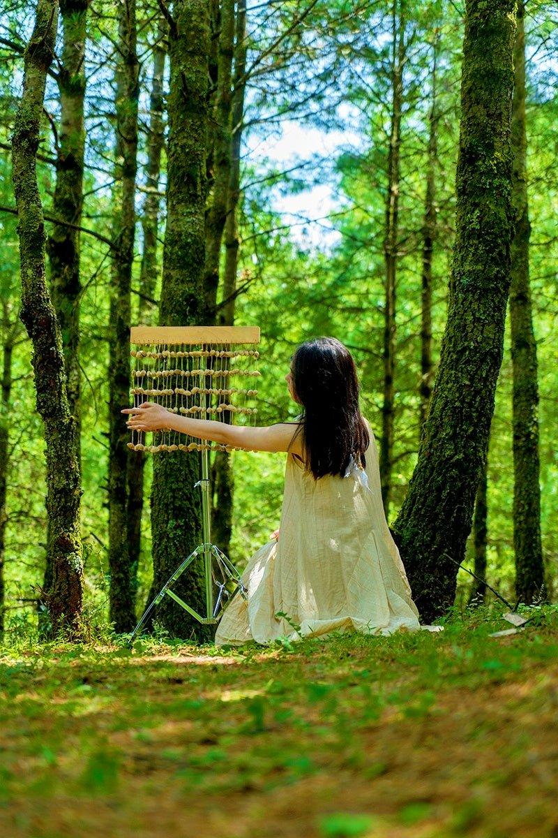 Chacha Oleander Seed Bar Chime | Handmade Rainforest Wind Instrument