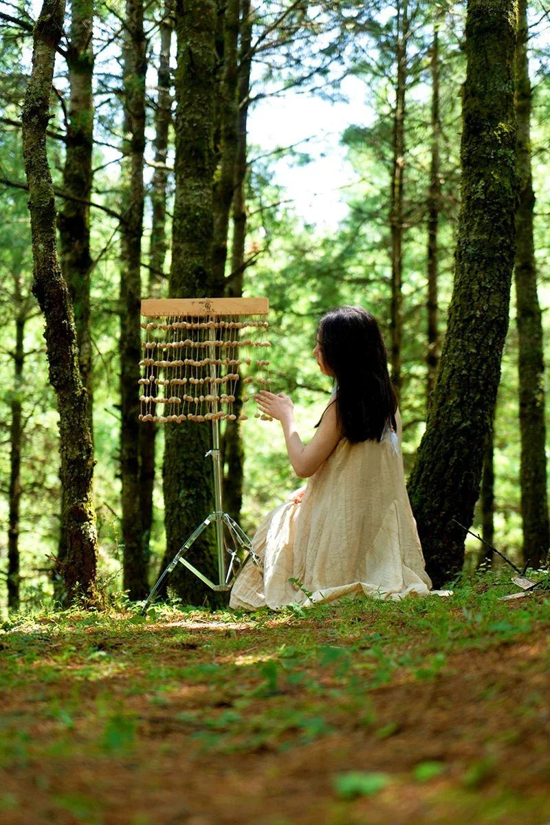 Chacha Oleander Seed Bar Chime | Handmade Rainforest Wind Instrument